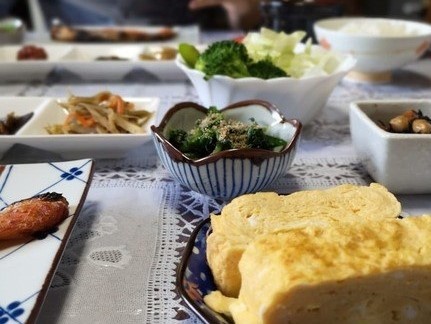 Un des repas typiques familial préparer par l'une des famille hôte 